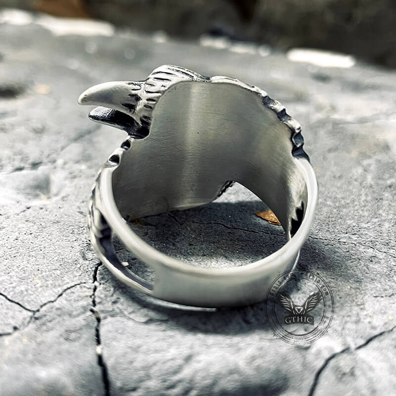 Odin Ravens Huginn und Munin Sterling Silber Wikinger Ring