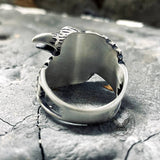 Odin Ravens Huginn and Munin Sterling Silver Viking Ring