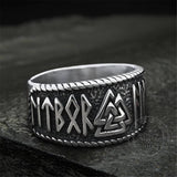 ODIN Runes Valknut 316L Stainless Steel Viking Ring - GTHIC