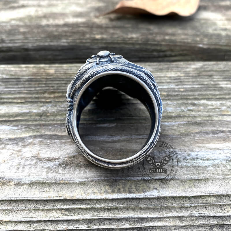 One-Eyed Pirate Sterling Silver Skull Ring