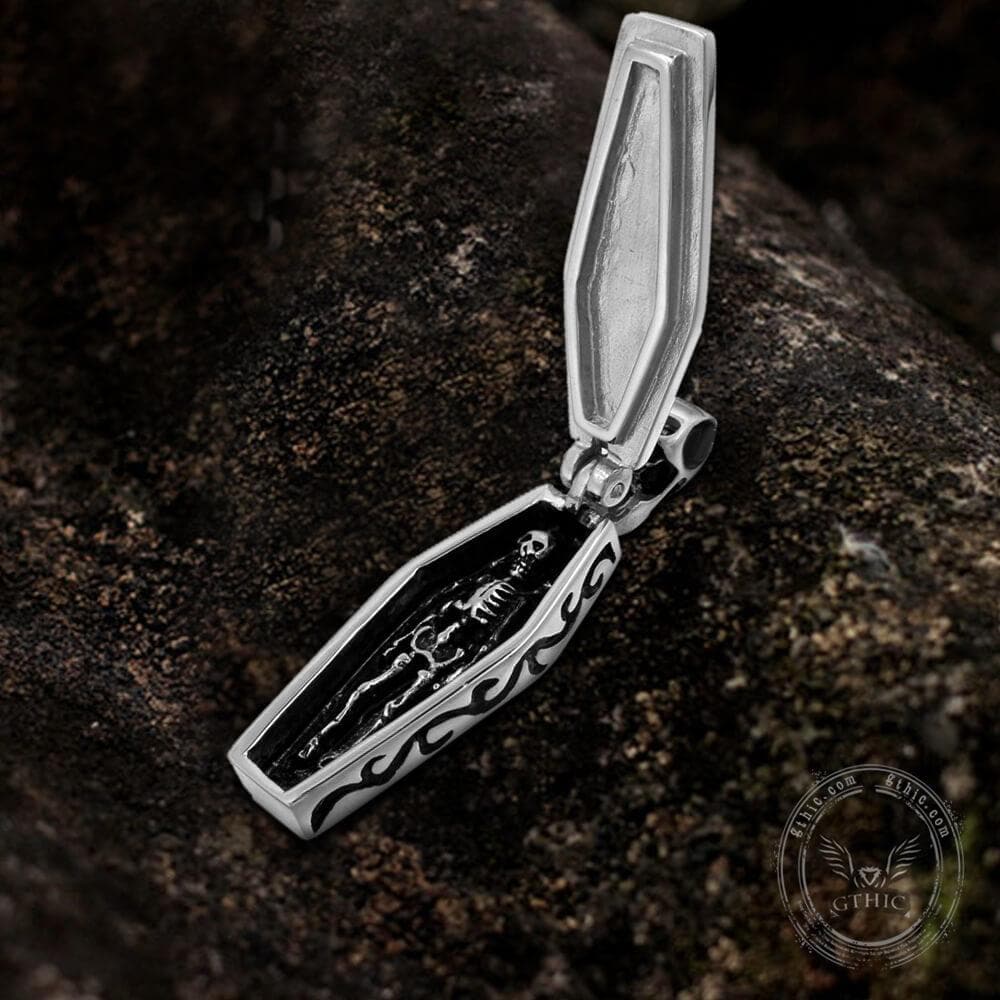 Openbare doodskist RVS schedel hanger