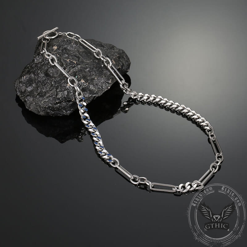 OT Buckle Cuban Chain Stainless Steel Necklace | Gthic.com