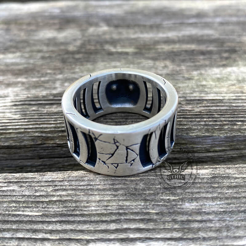 Bague tête de mort en argent sterling Out Of The Cage