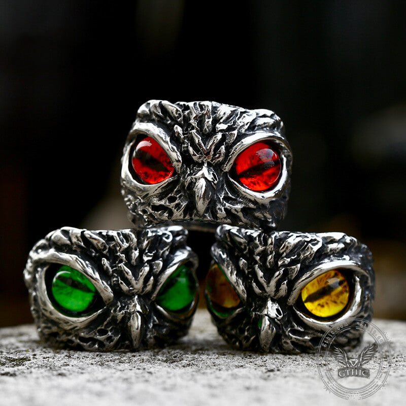 Owl Stainless Steel Animal Ring | Gthic.com