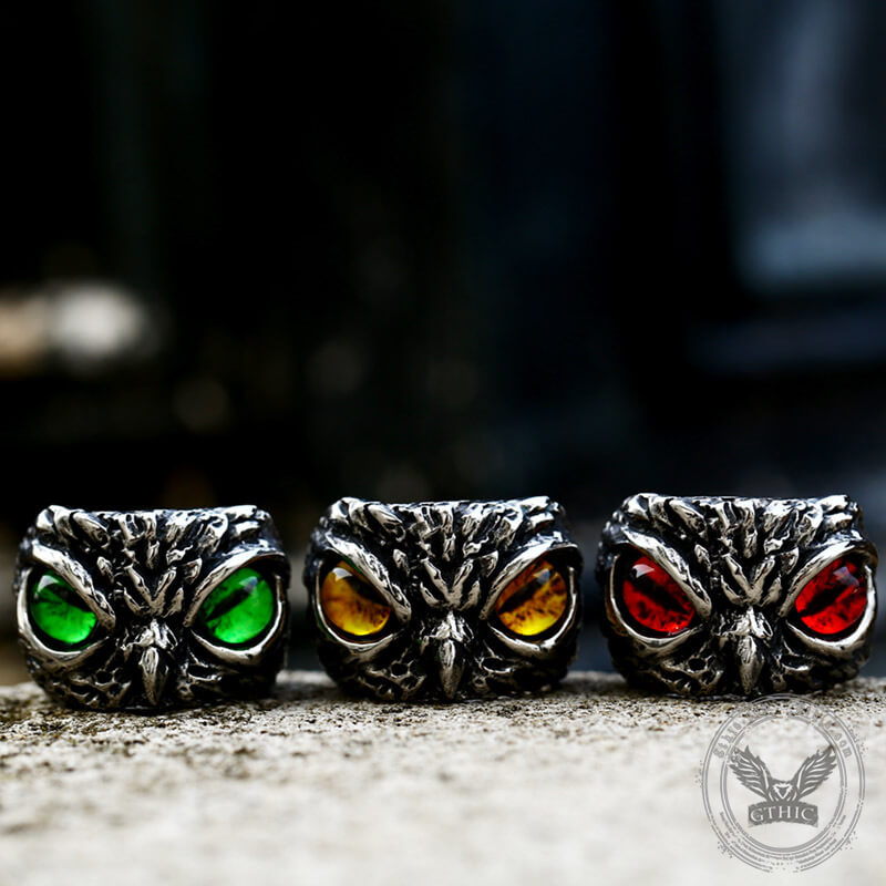 Owl Stainless Steel Animal Ring | Gthic.com