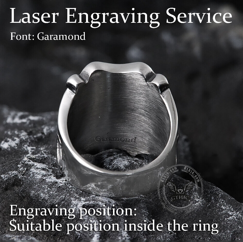 Paladin Shield Stainless Steel Ring – GTHIC