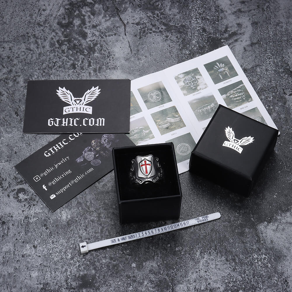Paladin Shield Stainless Steel Ring – GTHIC