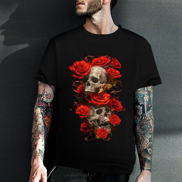T-shirt tête de mort en coton Passionate Life