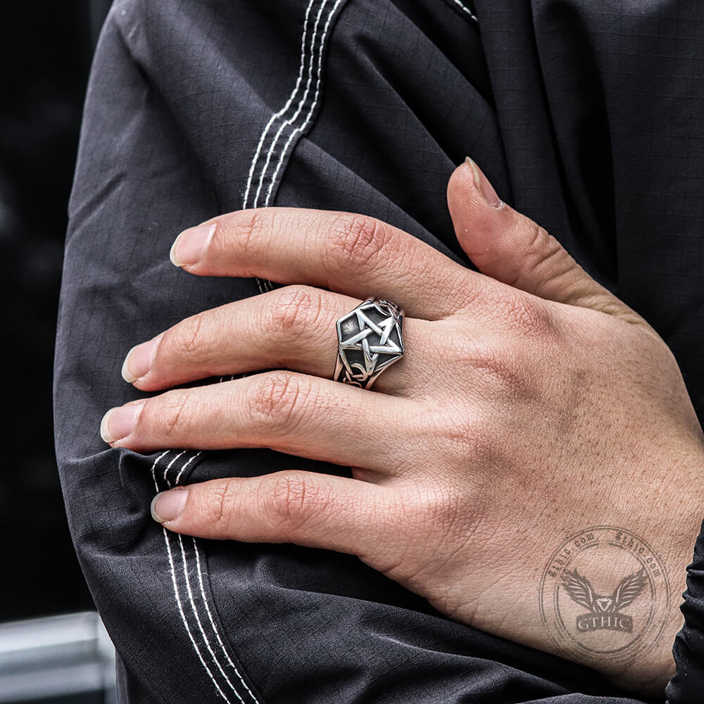 Pentagram Stainless Steel Ring