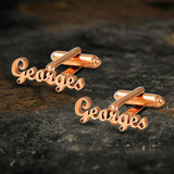 Personalized Stainless Steel Name Cufflinks | Gthic.com
