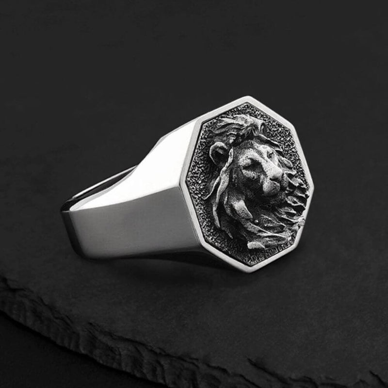 Personalized Sterling Silver Polished Octagon Ring | Gthic.com