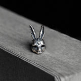 Anti Cross Hare Sterling Silver Ear Stud 05 | Gthic.com