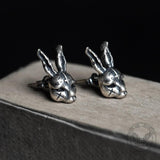 Anti Cross Hare Sterling Silver Ear Stud 04 | Gthic.com