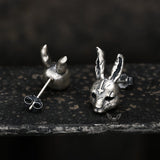 Anti Cross Hare Sterling Silver Ear Stud