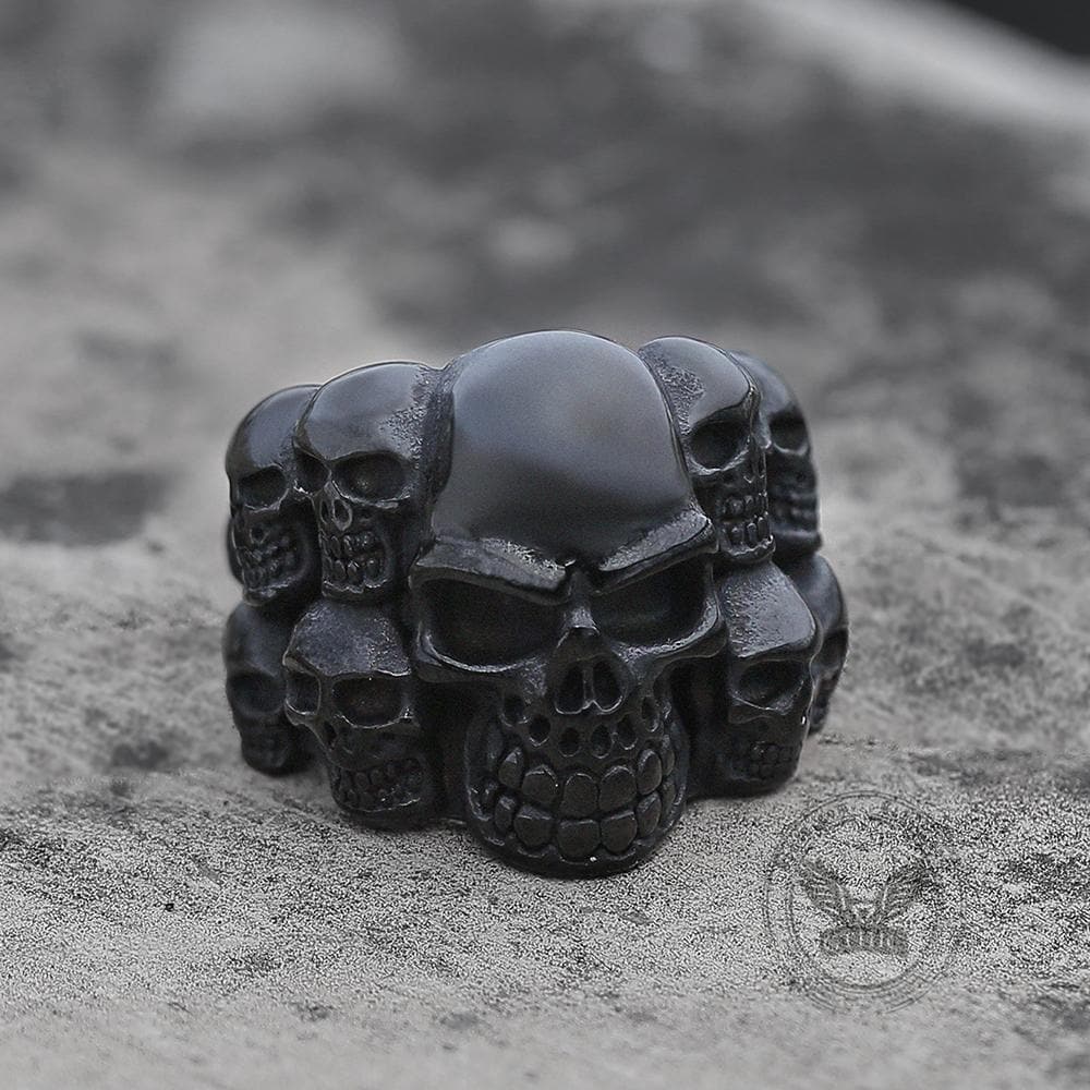 Phantom Stainless Steel Skull Ring | Gthic.com