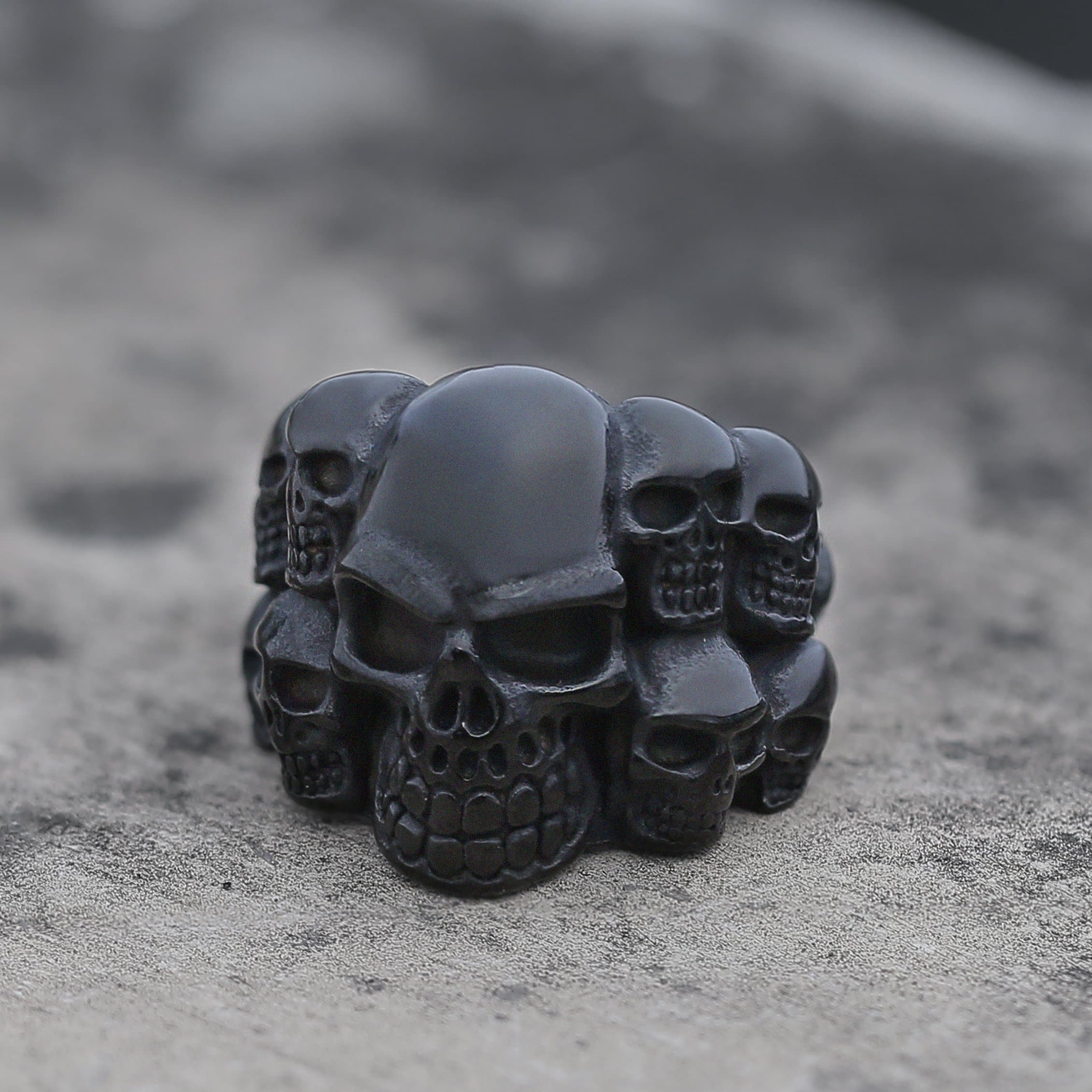 Phantom Stainless Steel Skull Ring | Gthic.com