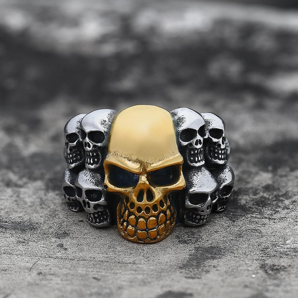 Phantom Stainless Steel Skull Ring | Gthic.com