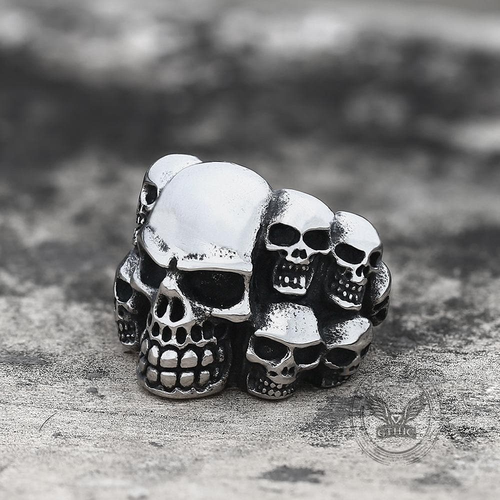 Phantom Stainless Steel Skull Ring | Gthic.com