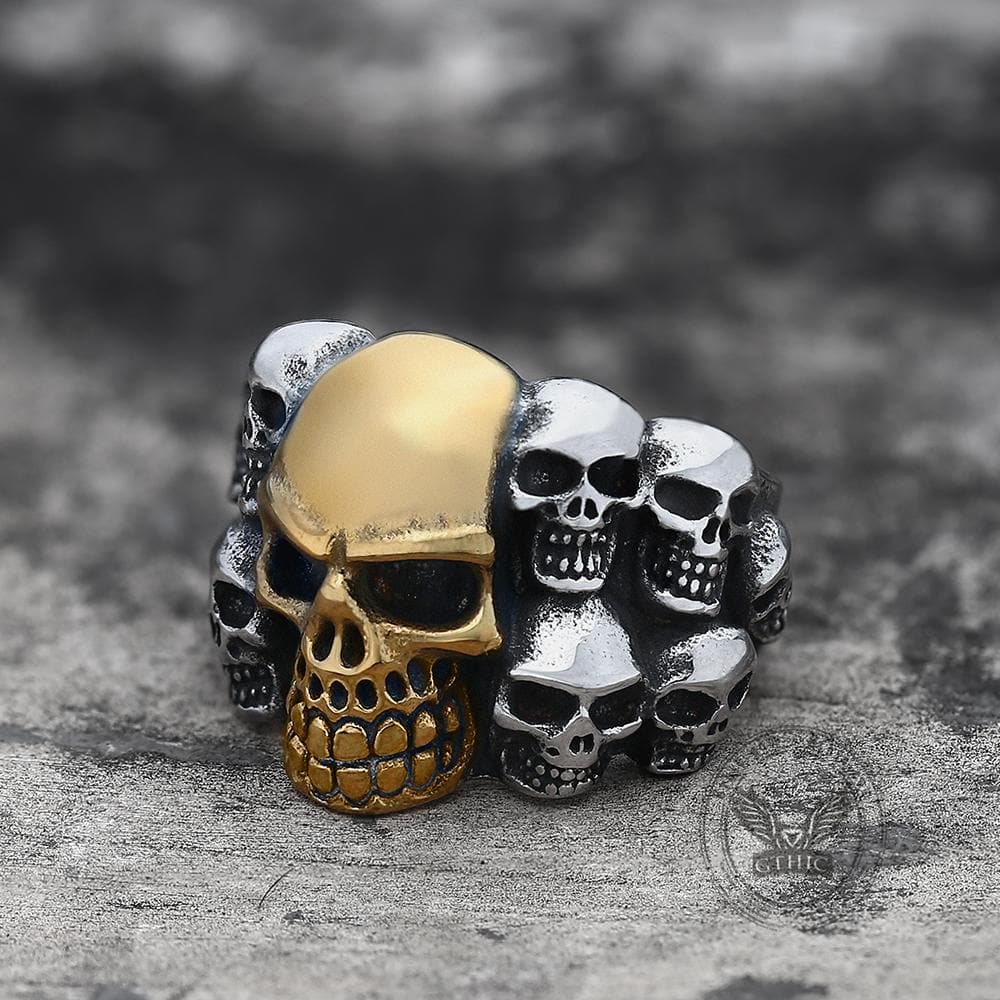 Phantom Stainless Steel Skull Ring | Gthic.com