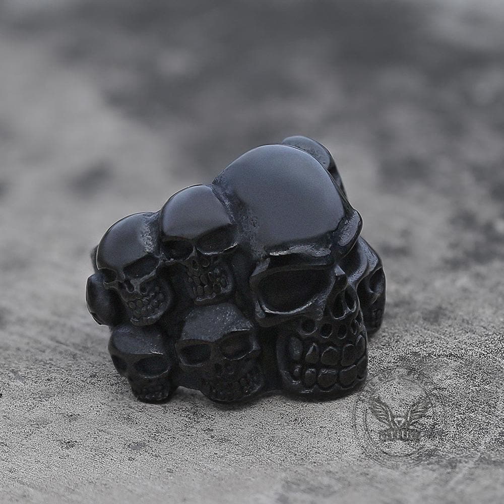 Phantom Stainless Steel Skull Ring | Gthic.com