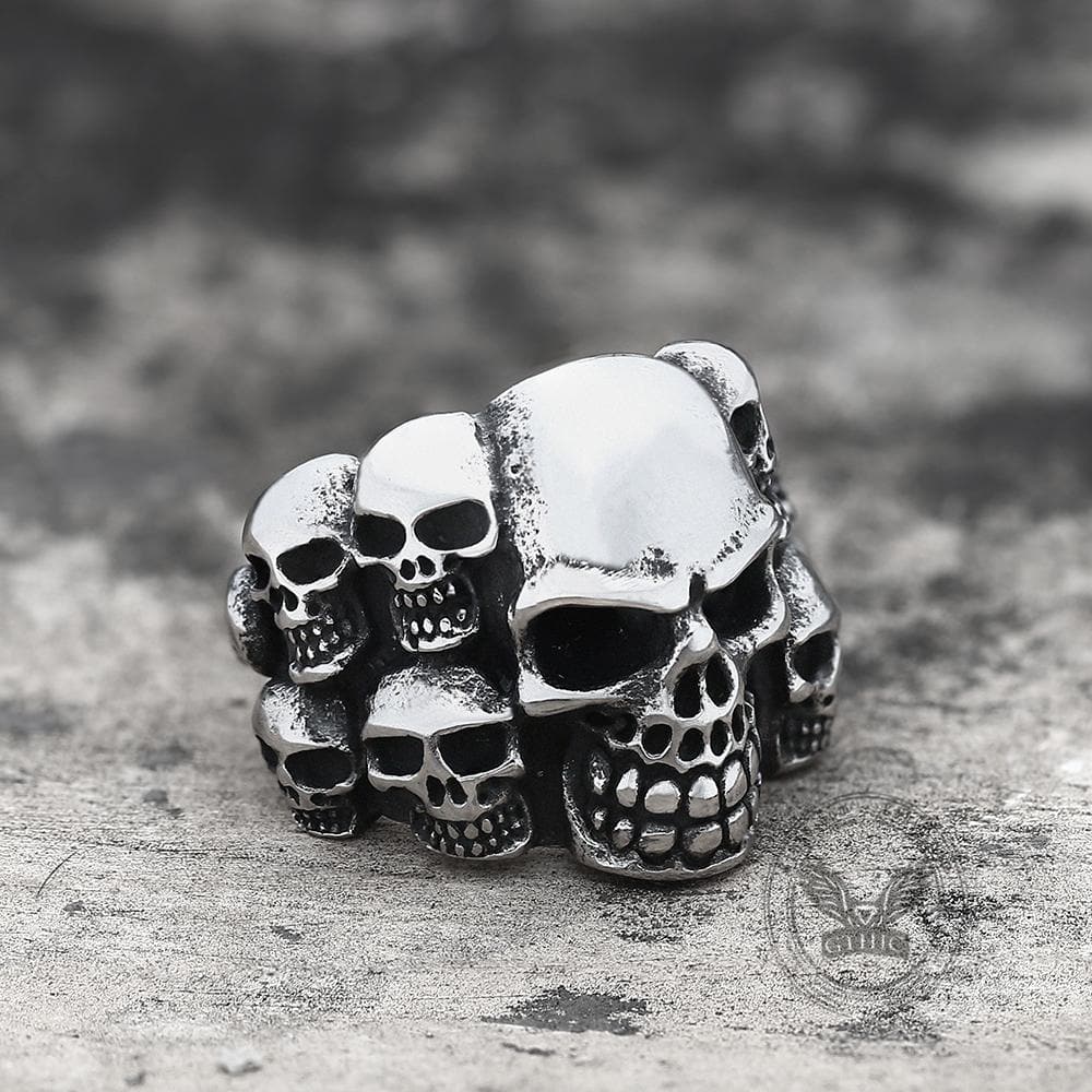 Phantom Stainless Steel Skull Ring | Gthic.com