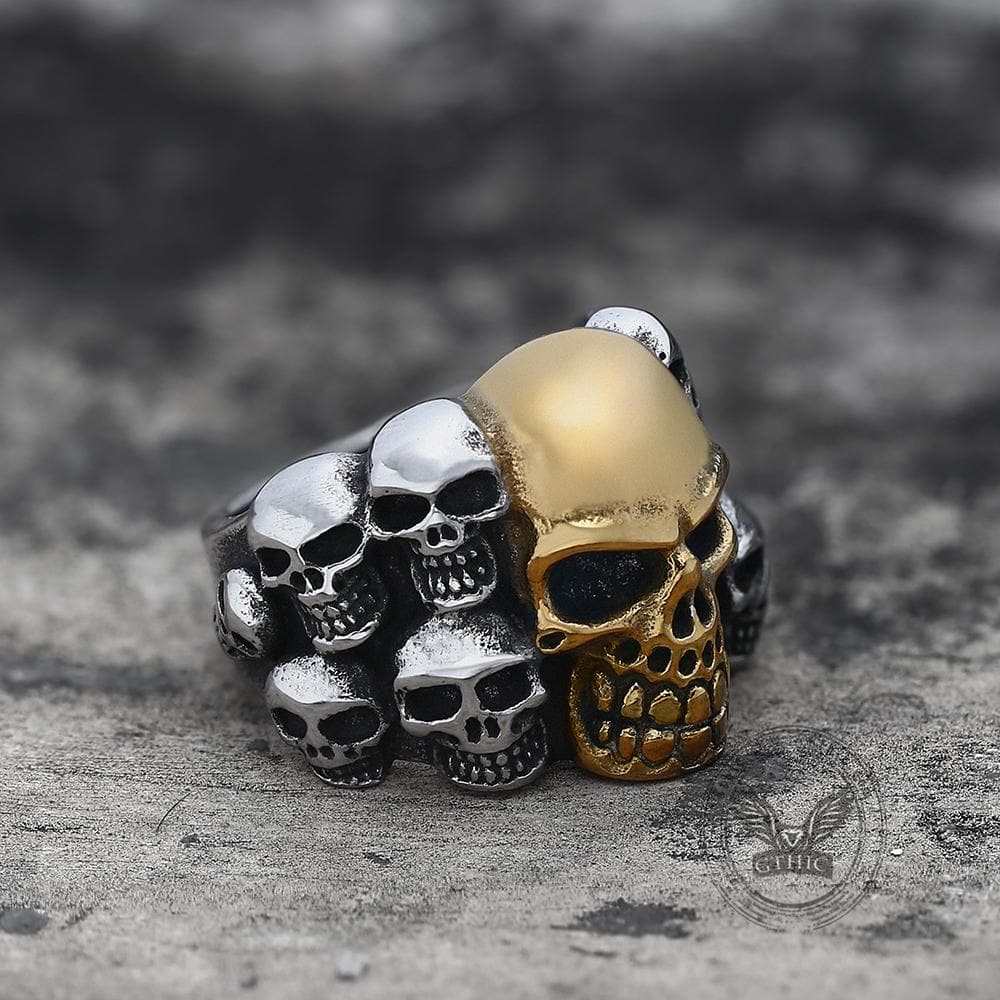 Phantom Stainless Steel Skull Ring | Gthic.com