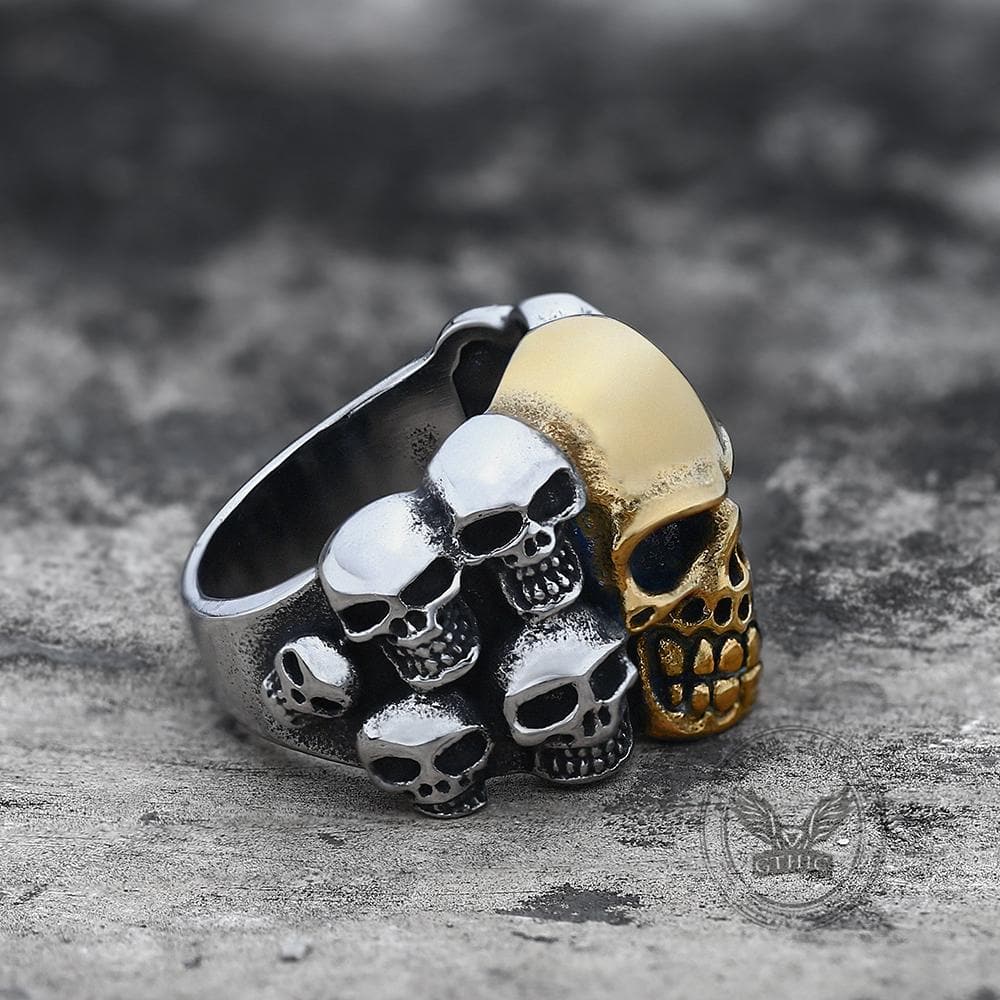 Phantom Stainless Steel Skull Ring | Gthic.com