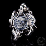 Pirate Skull Sterling Silver Bracelet | Gthic.com