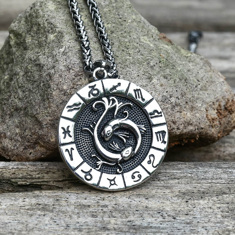 Pisces Stainless Steel Pendant 03 | Gthic.com