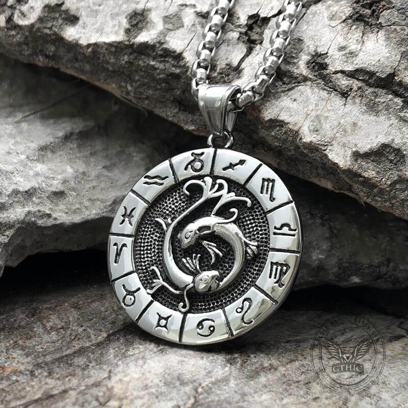Pisces Stainless Steel Pendant 02 | Gthic.com
