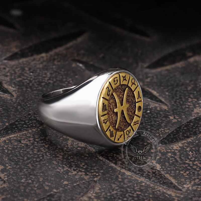 Pisces Stainless Steel Ring | Gthic.com