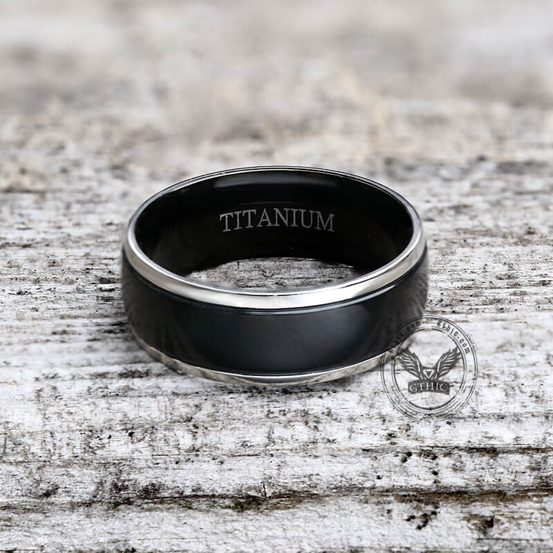 Polished Valknut Titanium Band Viking Ring | Gthic.com