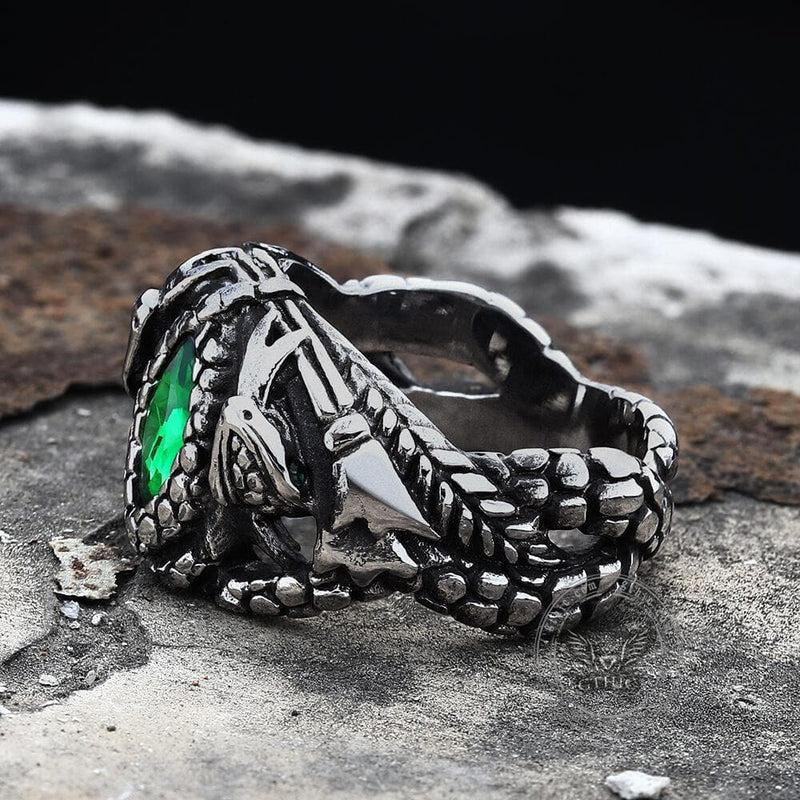 Power Snake Stainless Steel Beast Ring | Gthic.com