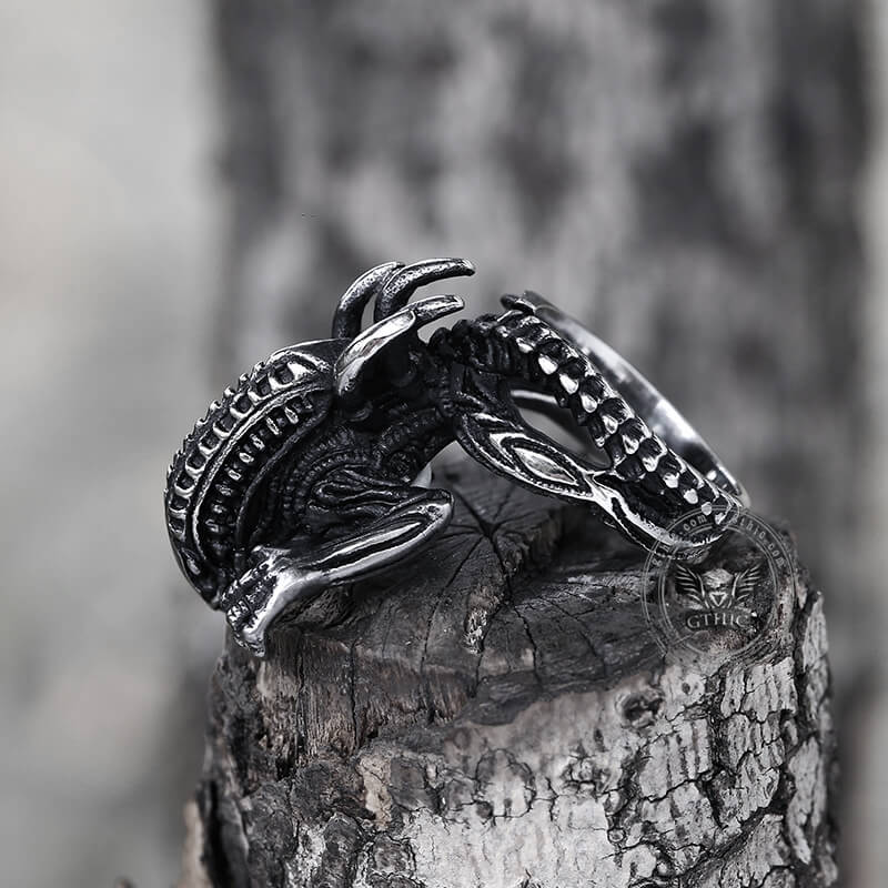 Predator Stainless Steel Skull Ring