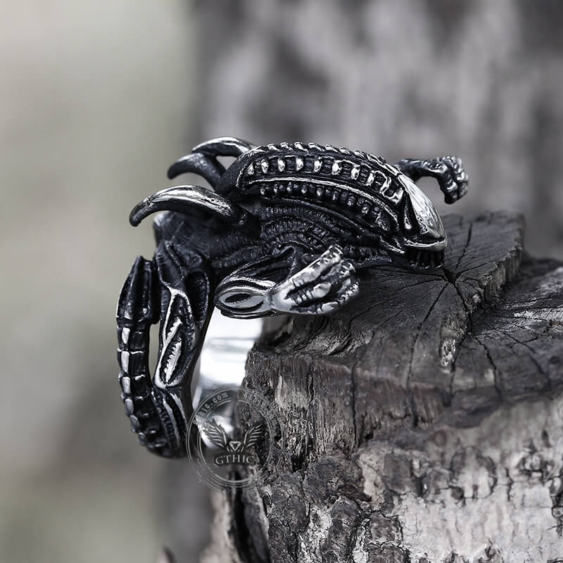 Predator Stainless Steel Skull Ring