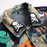 Printed Embroidered Cotton Skull Vest | Gthic.com