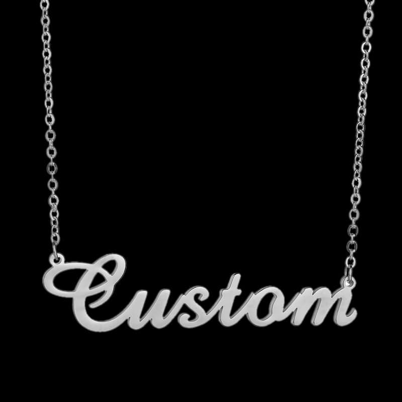Custom Name Necklace 04 Silver | Gthic.com