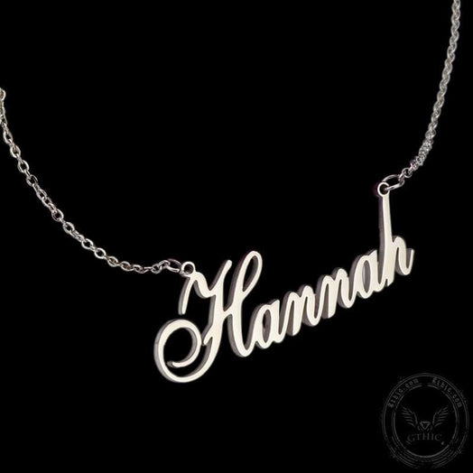 Custom Name Necklace 01 Silver | Gthic.com