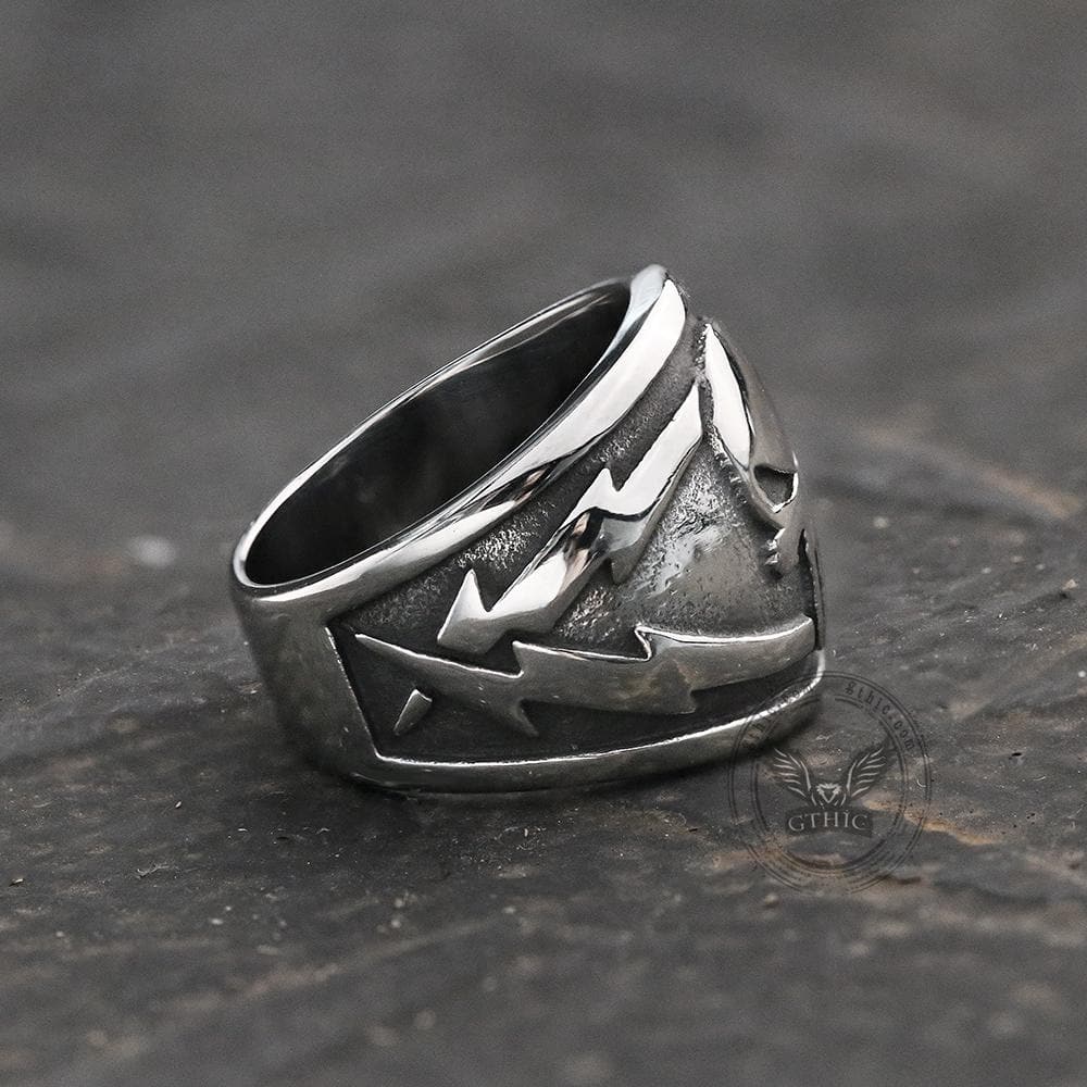 Punisher Skull Stainless Steel Biker Ring | Gthic.com