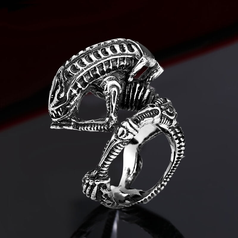 Punk Alien Stainless Steel Predator Ring 01 | Gthic.com