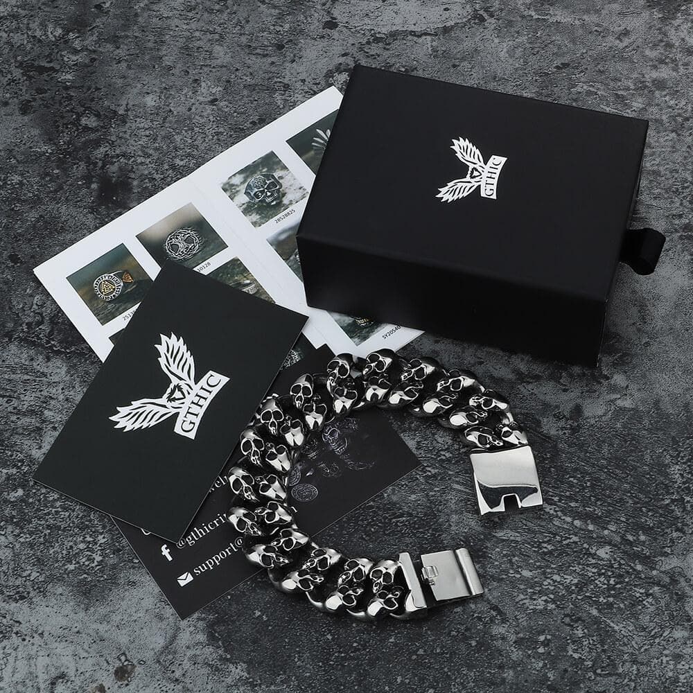 Bracciale Creativo Da Uomo, Bracciale Alla Moda Punk In Acciaio - Foto 11