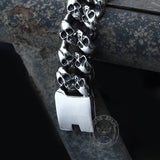 Punk Chain Stainless Steel Skull Bracelet 04 | Gthic.com