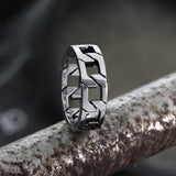 Punk Cuban Chain Stainless Steel Ring04 | Gthic.com