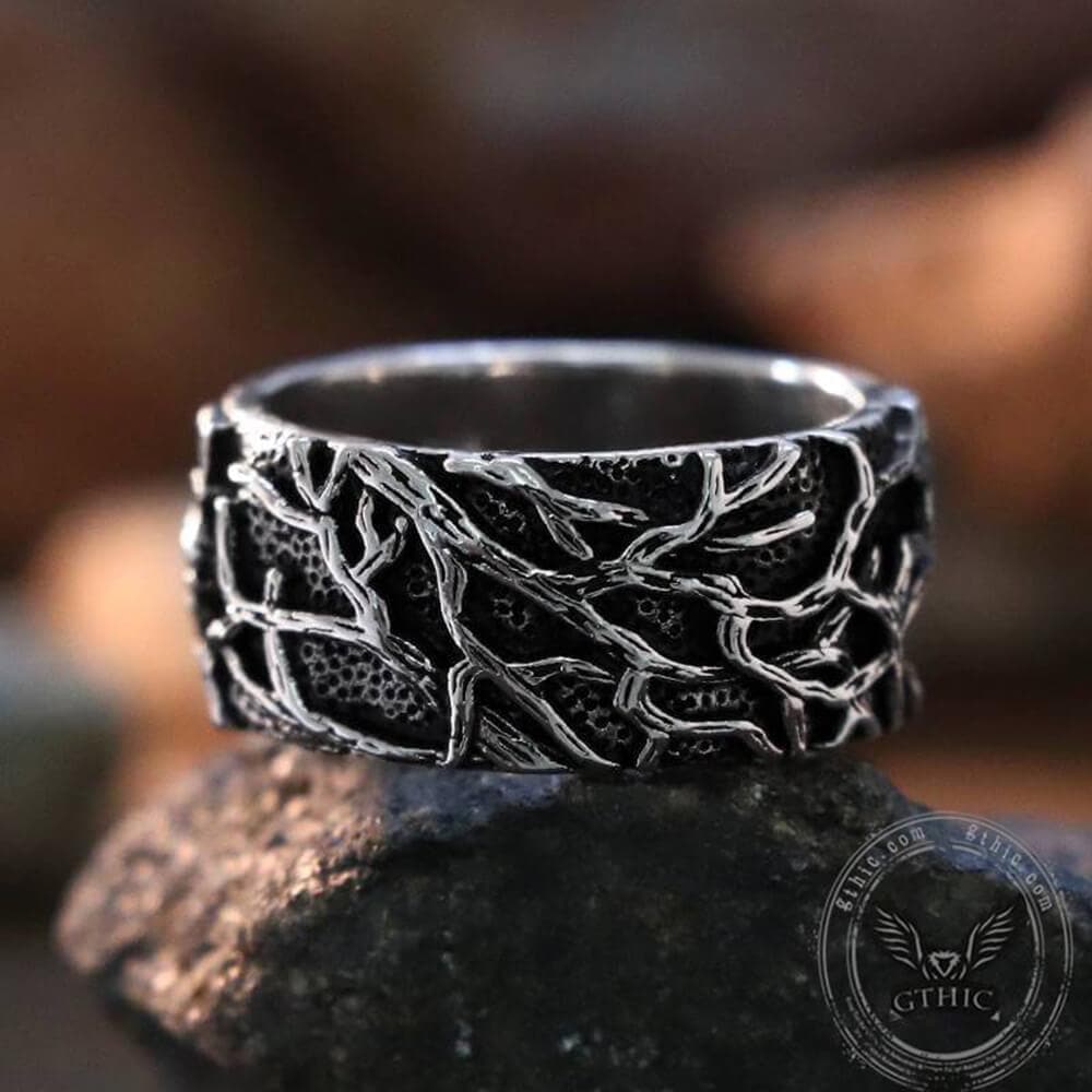 Retro Eagles Branch Brass Ring | Gthic.com