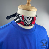 Punk Scythe Death Cotton Skull Square Scarf | Gthic.com