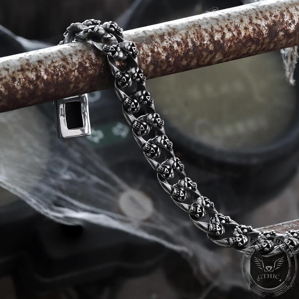 Punk Skull Stainless Steel Bracelet 03 | Gthic.com
