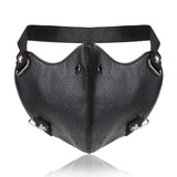 Punk Style Leather Half Facemask black | Gthic.com