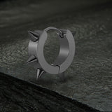 Punk Style Stainless Steel Spike Huggie Earrings | Gthic.com