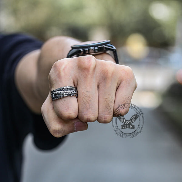 Python Scale Stainless Steel Snake Ring