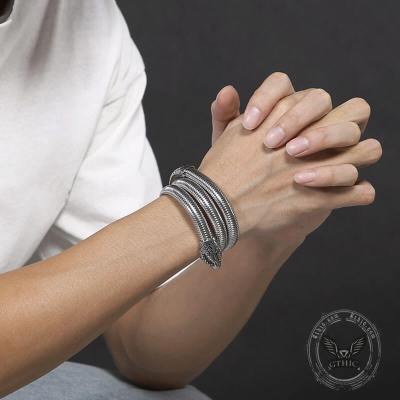 Rattlesnake Stainless Steel Snake Bracelet